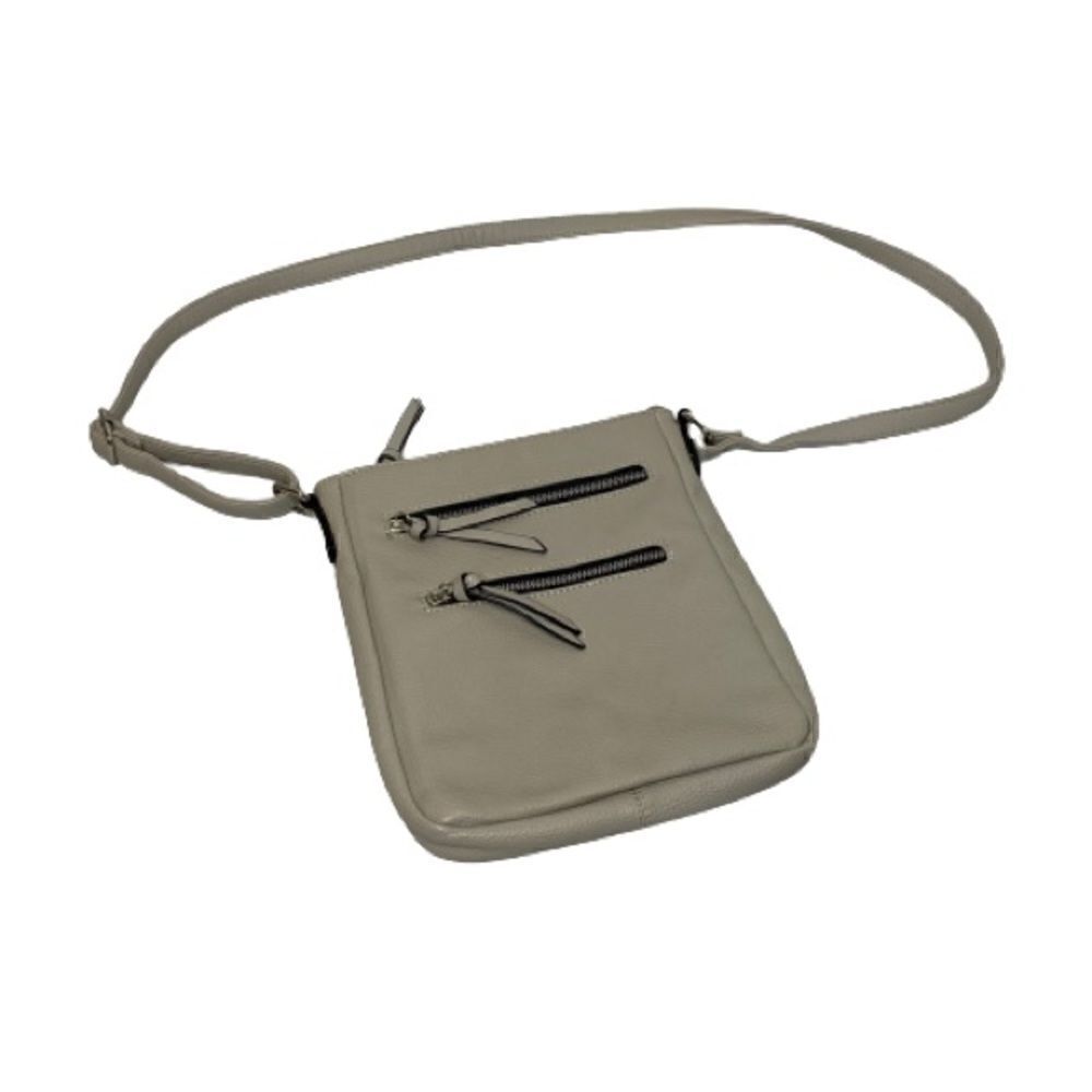 Black River taupe faux leather crossbody bag